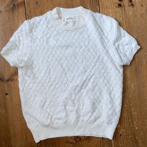 Forever 21 - White Short Sleeve Sweater (Size S)